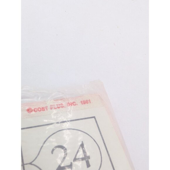 Vth 1981 Cost Plus inc 10 Napkins paper Square Red Cat Holly Christmas READ - Picture 7 of 16